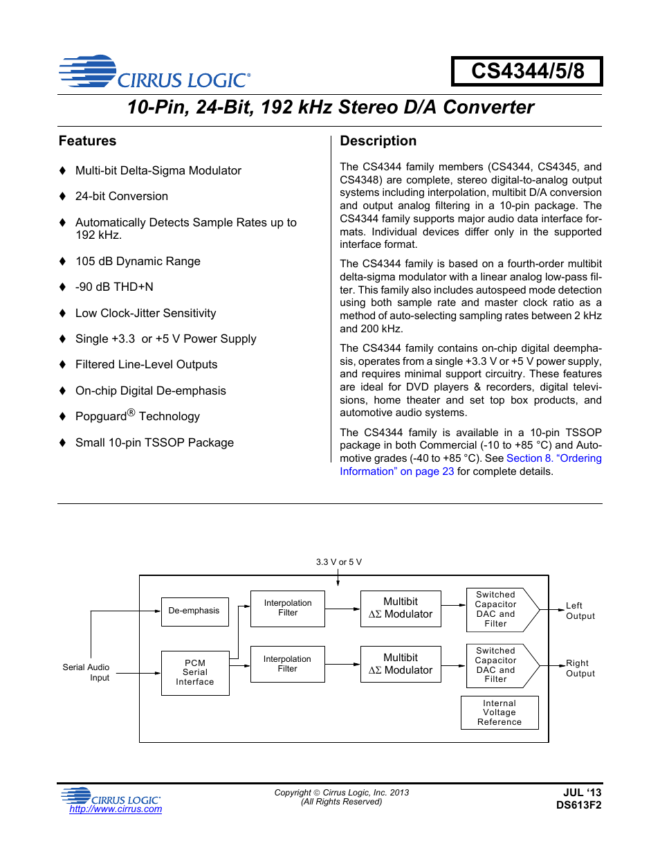 Cirrus Logic CS4348 User Manual | 24 pages