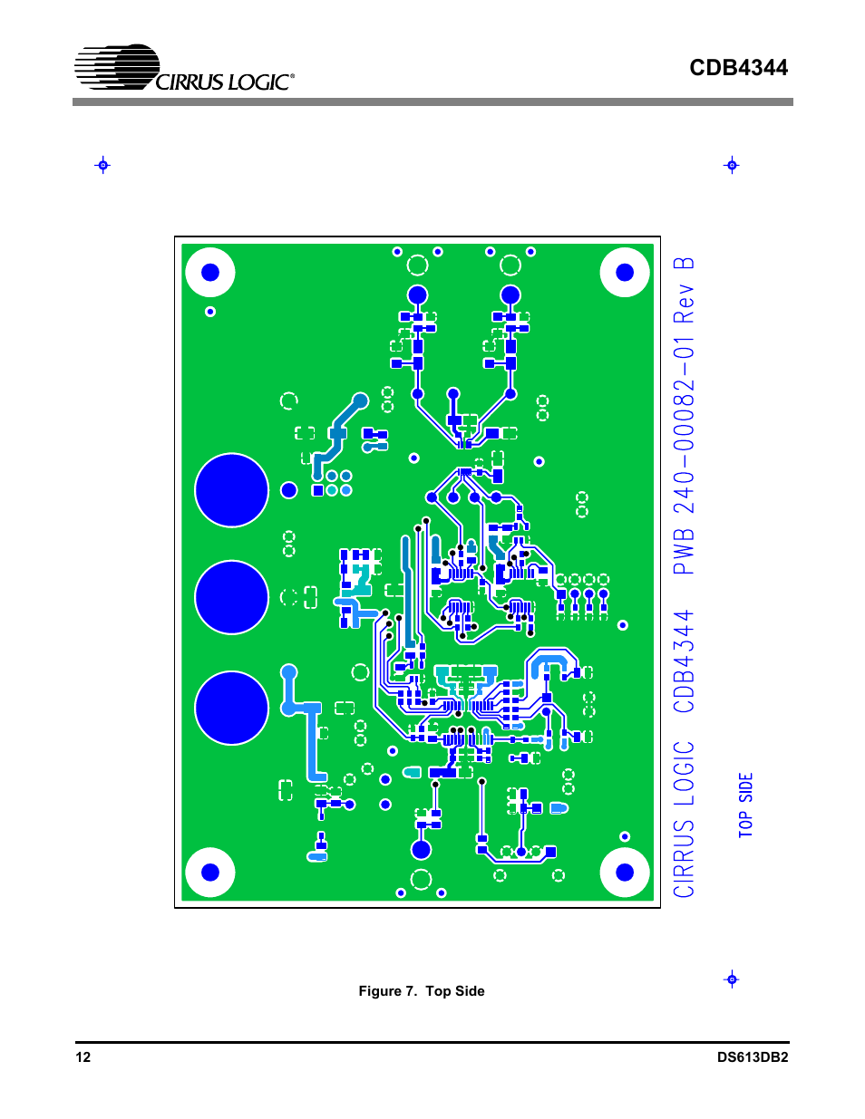 Figure 7. top side, Cdb4344 | Cirrus Logic CDB4344 User Manual | Page 12 / 14