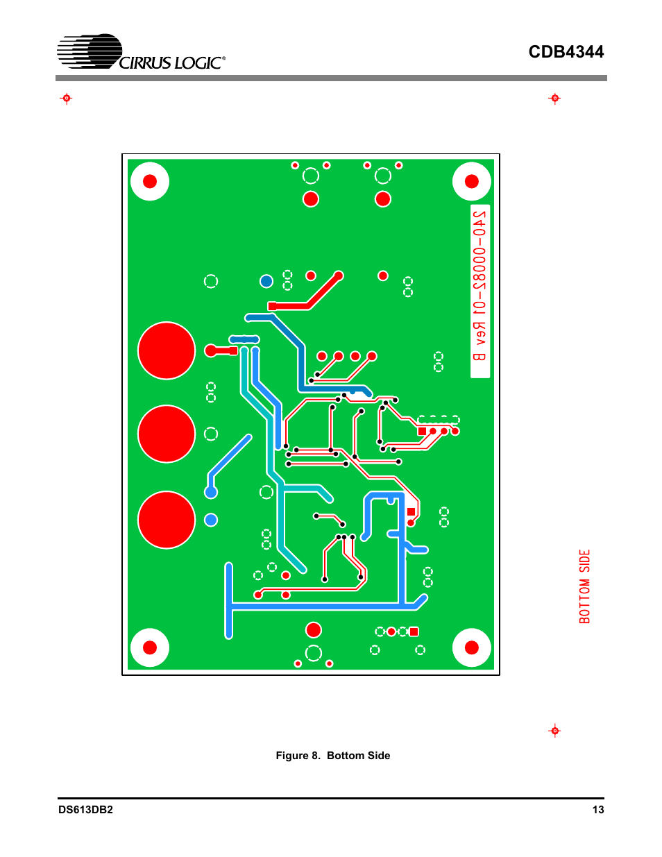 Figure 8. bottom side, Cdb4344 | Cirrus Logic CDB4344 User Manual | Page 13 / 14
