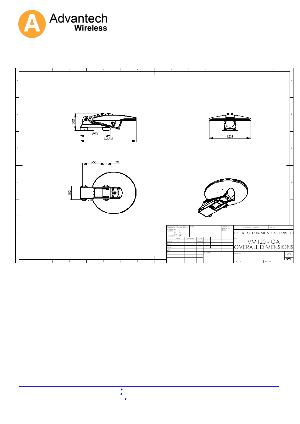 Overall dimensions | Advantech 120 User Manual | Page 8 / 14