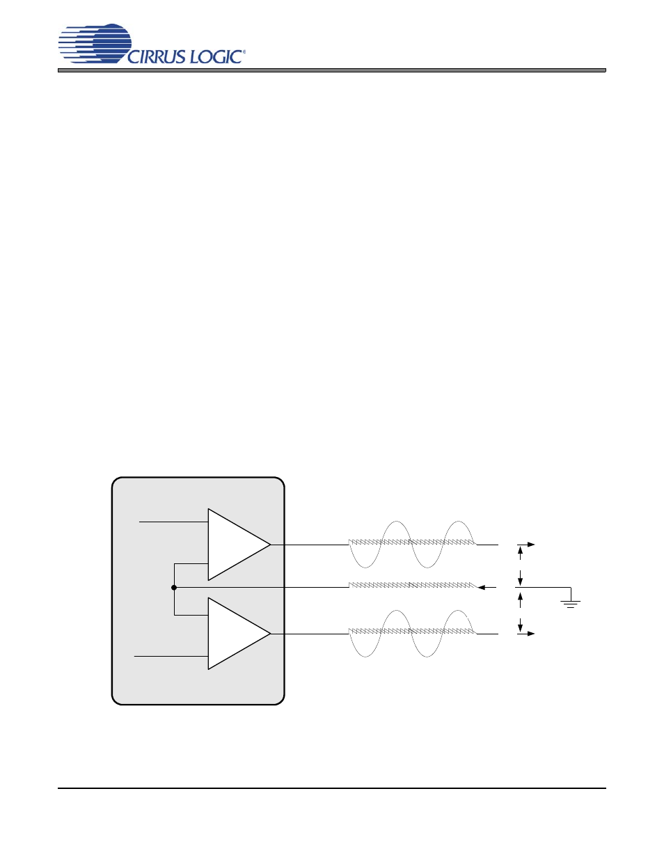 Applications, 1 line outputs, 1 ground-centered outputs | 2 full-scale output amplitude control, 3 pseudo-differential outputs, Figure 4. stereo pseudo-differential output, Figure 4.stereo pseudo-differential output, Section | Cirrus Logic CS4353 User Manual | Page 13 / 25