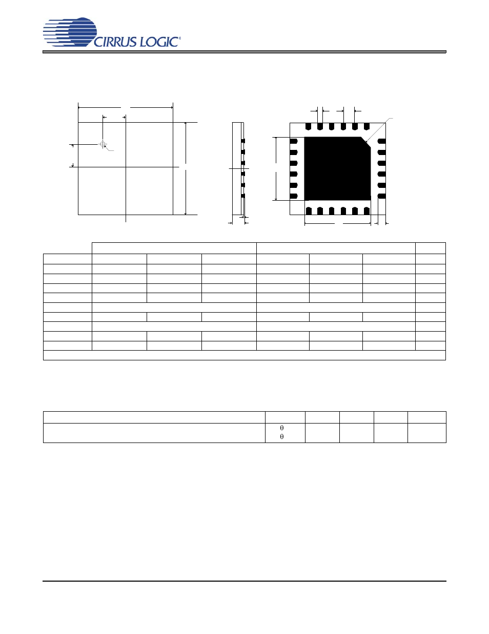 Package dimensions | Cirrus Logic CS4353 User Manual | Page 24 / 25