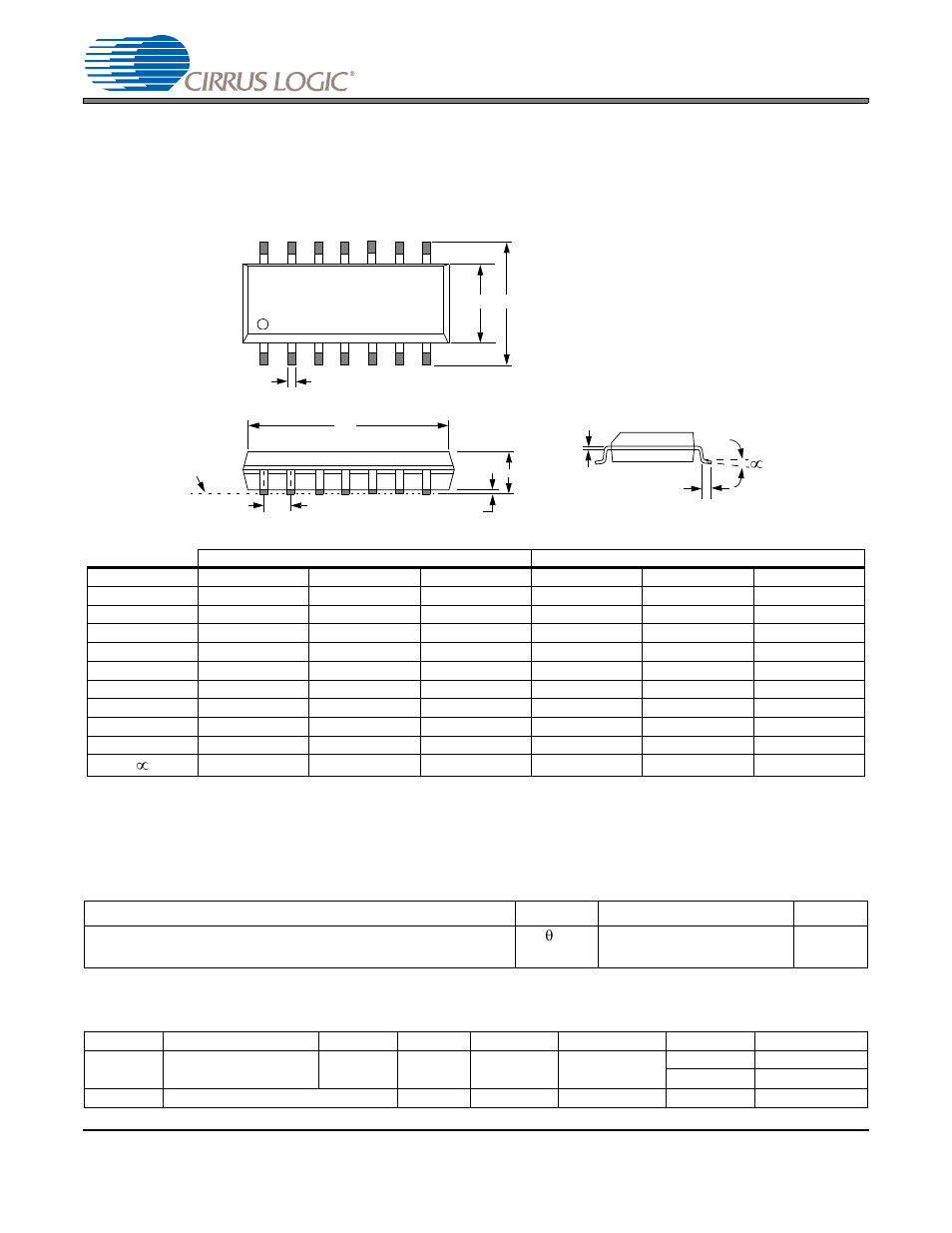 Package information, 1 dimensions, 2 thermal characteristics | Ordering information, 1 dimensions 7.2 thermal characteristics | Cirrus Logic CS4354 User Manual | Page 23 / 24