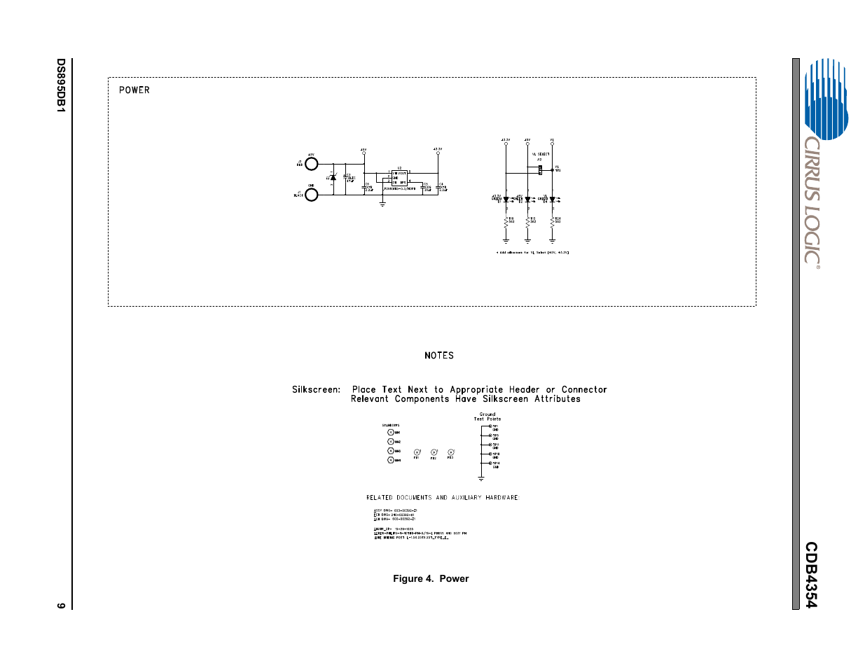 Figure 4. power, Figure 4, Cdb4354 | Cirrus Logic CDB4354 User Manual | Page 9 / 11