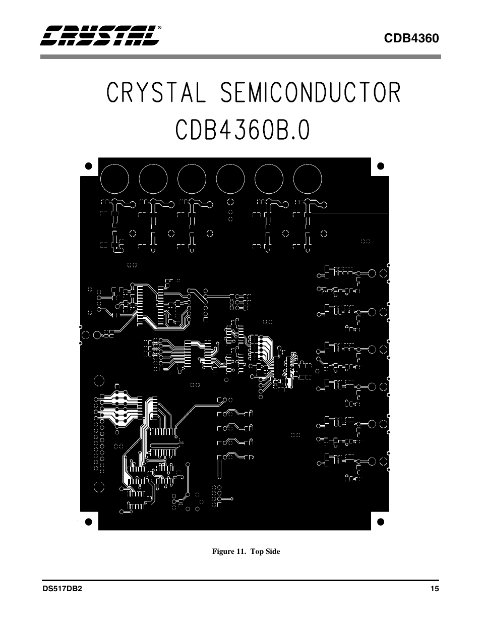 Figure 11. top side, Cdb4360 | Cirrus Logic CDB4360 User Manual | Page 15 / 18