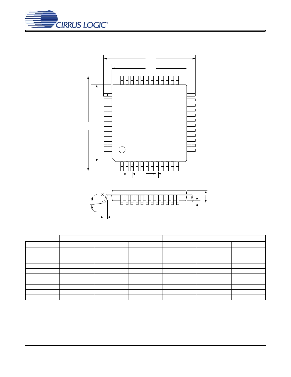 Package dimensions, 48l lqfp package drawing | Cirrus Logic CS4382 User Manual | Page 41 / 42