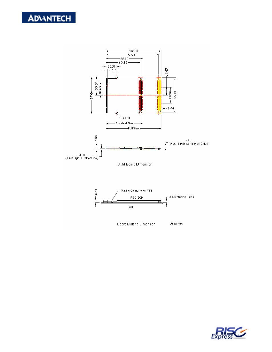 1 mechanical specification | Advantech RISC SOM-A2558 User Manual | Page 13 / 41
