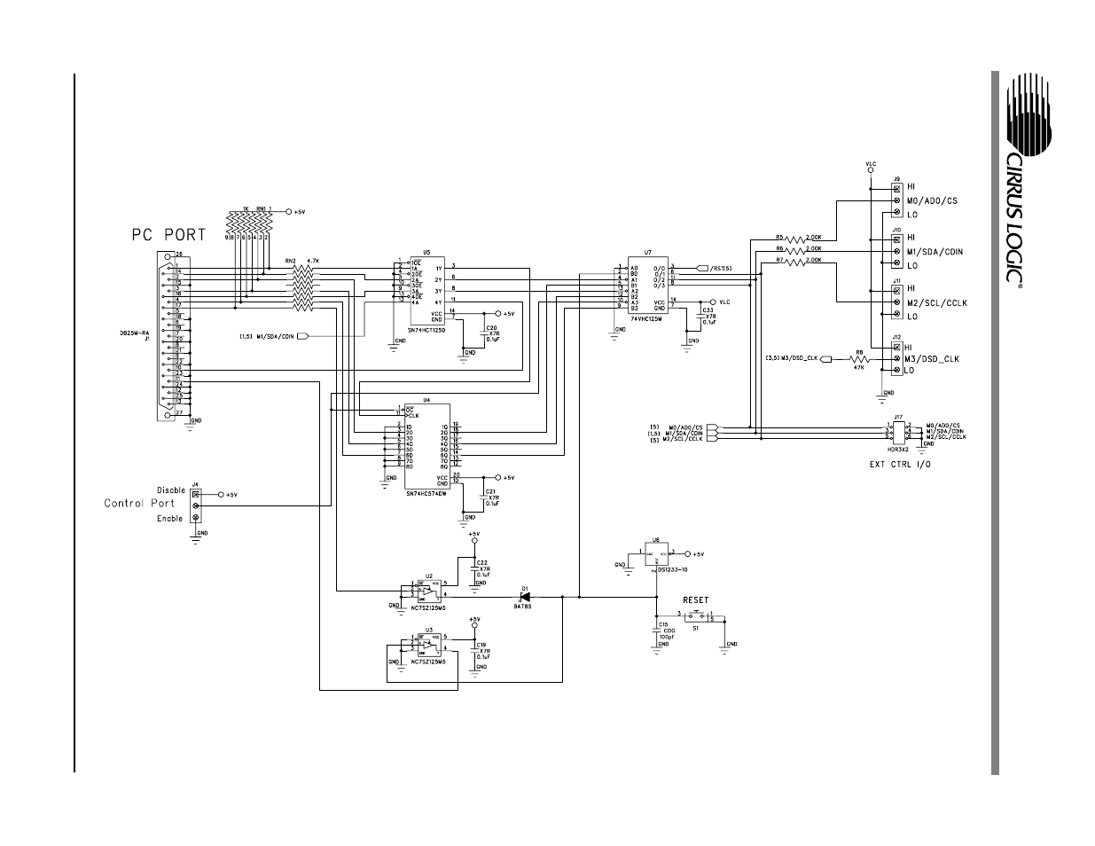 Figure 7. control port interface, Cdb 4382 | Cirrus Logic CDB4382 User Manual | Page 11 / 20
