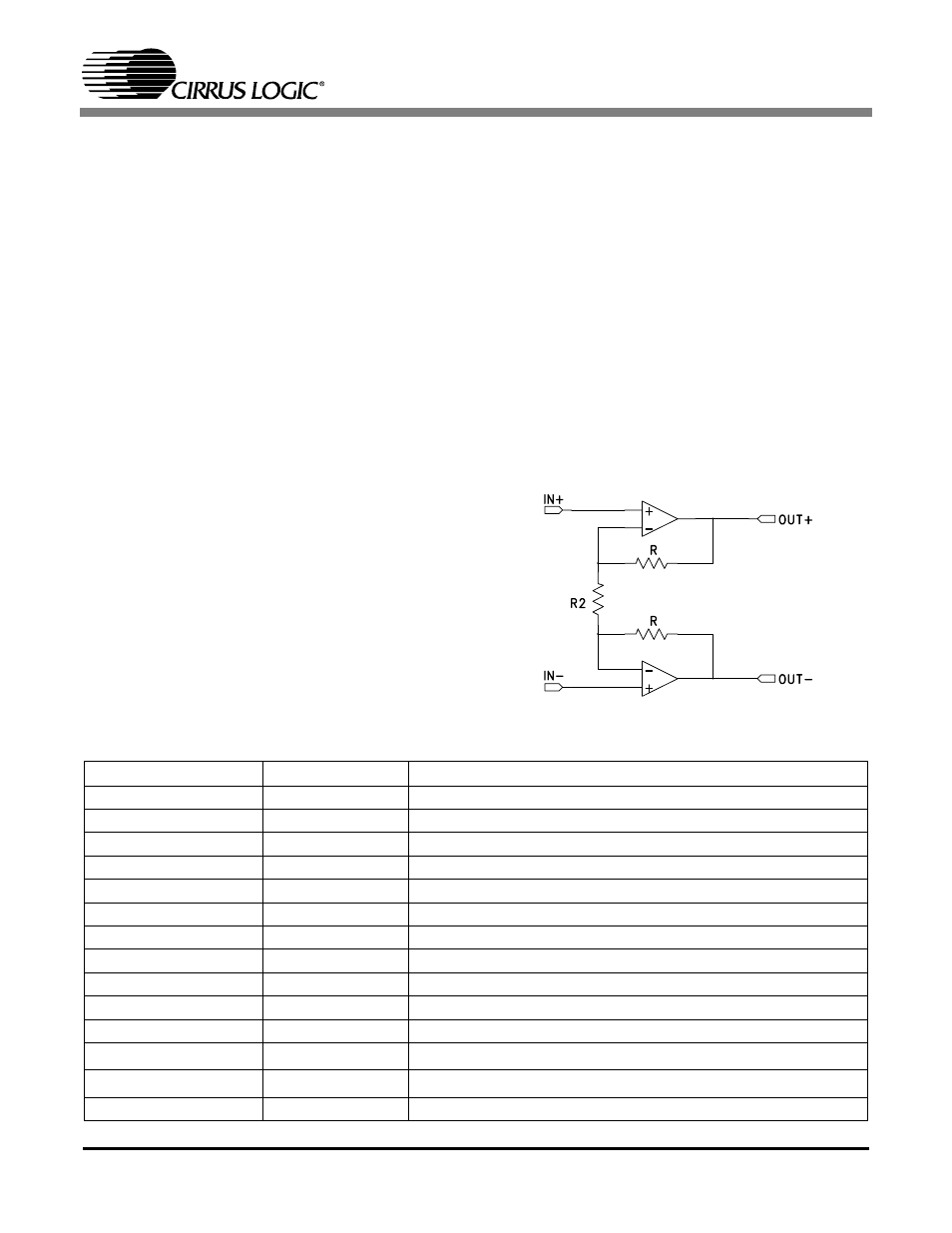 Dsd operation, Analog output filter, Figure 1. instrumentation amplifier configuration | Dsd operation 8. analog output filter, Table 1. system connections, Cdb4382, Gain 1 2 r ( ) r 2 | Cirrus Logic CDB4382 User Manual | Page 4 / 20