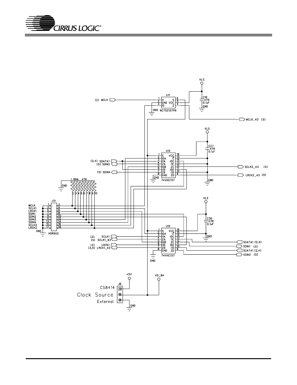 Figure 5. pcm input header, Cdb4382 | Cirrus Logic CDB4382 User Manual | Page 9 / 20