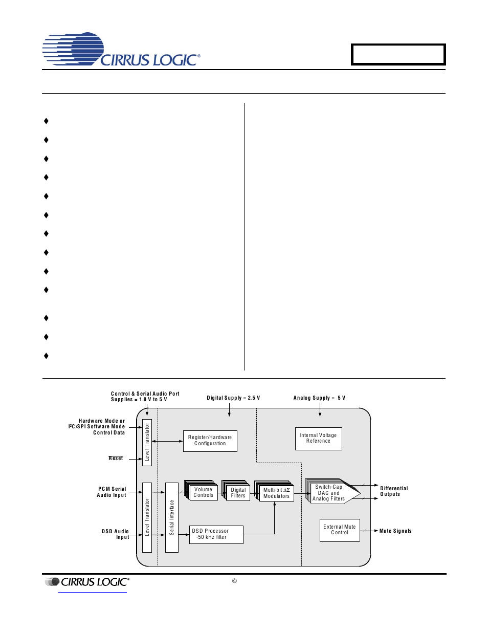 Cirrus Logic CS4382A User Manual | 50 pages