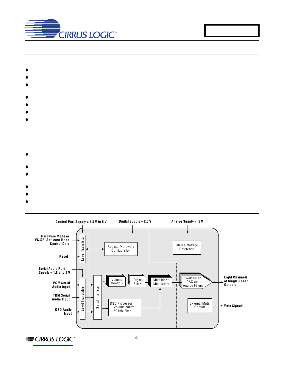 Cirrus Logic CS4384 User Manual | 52 pages