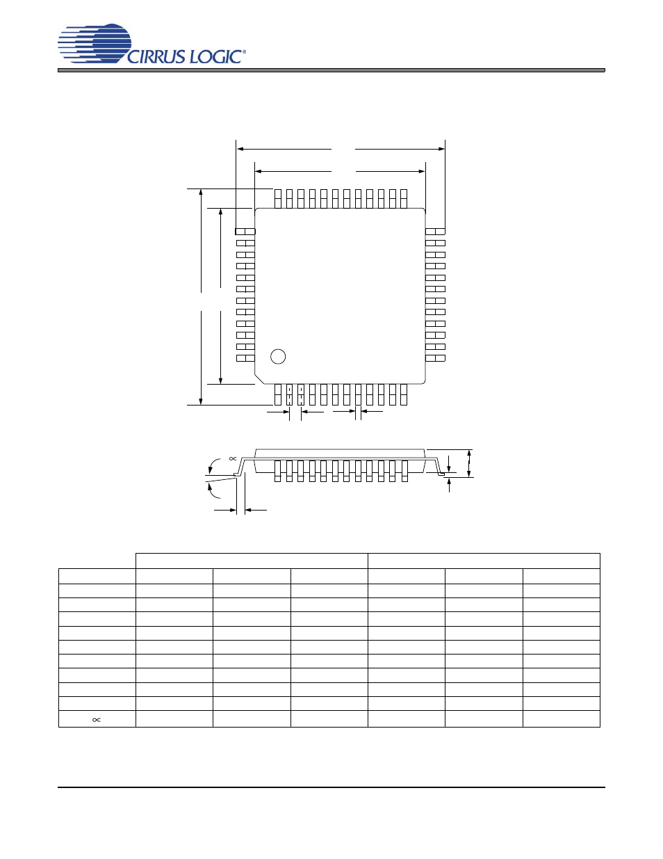 Package dimensions, 48l lqfp package drawing | Cirrus Logic CS4384 User Manual | Page 50 / 52
