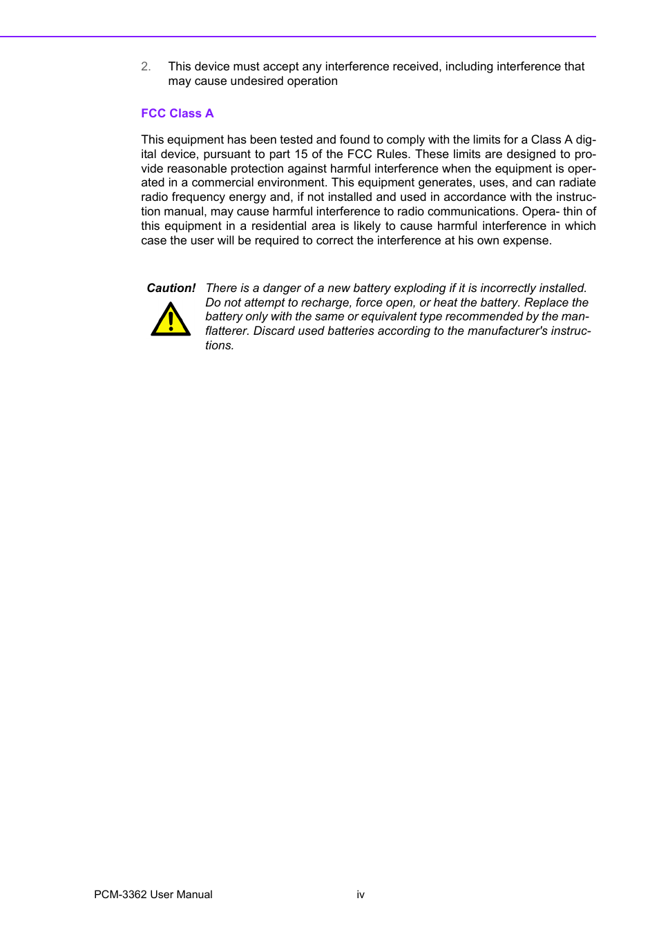 Advantech PCM-3362 User Manual | Page 4 / 88