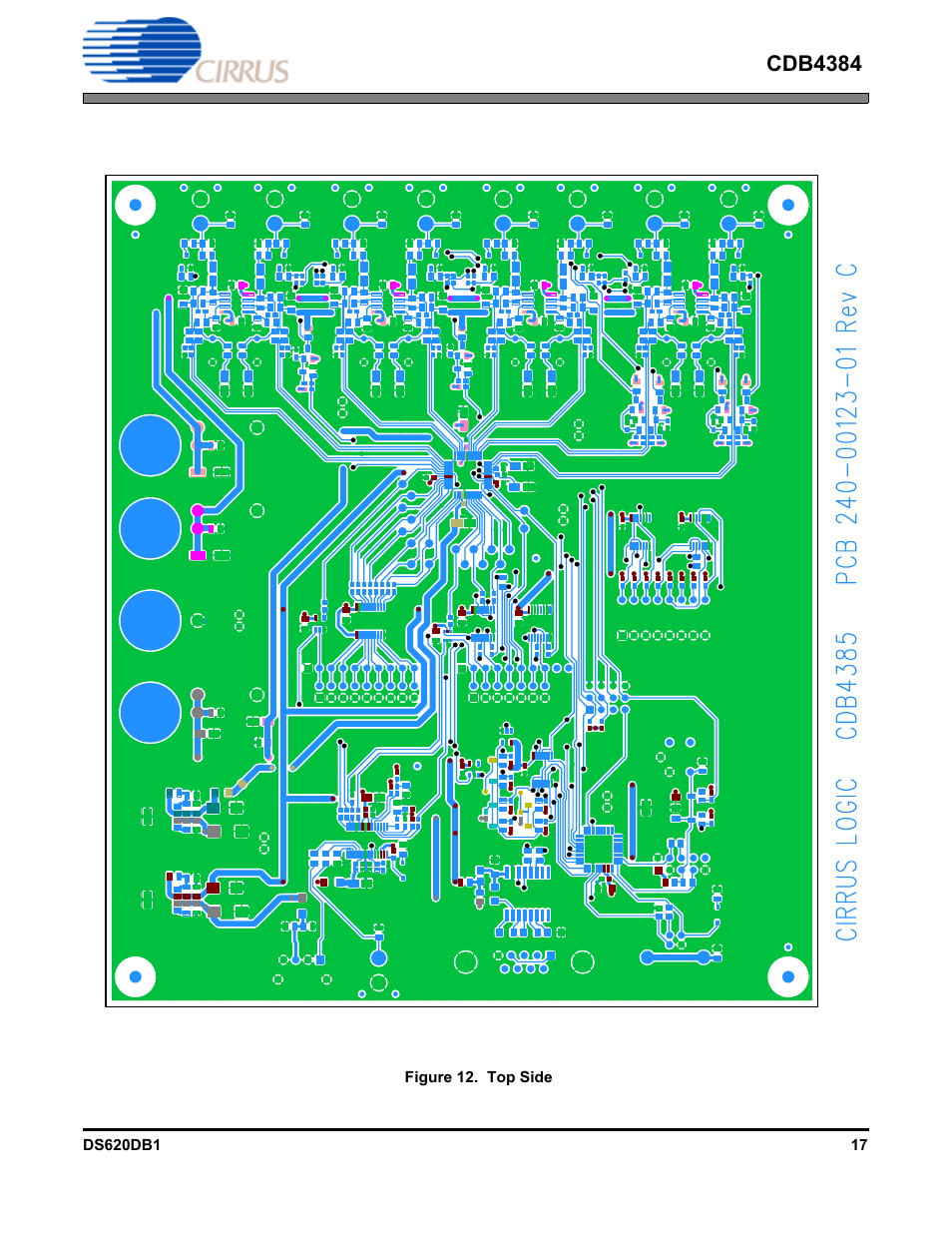 Figure 12. top side, Cdb4384 | Cirrus Logic CDB4384 User Manual | Page 17 / 19