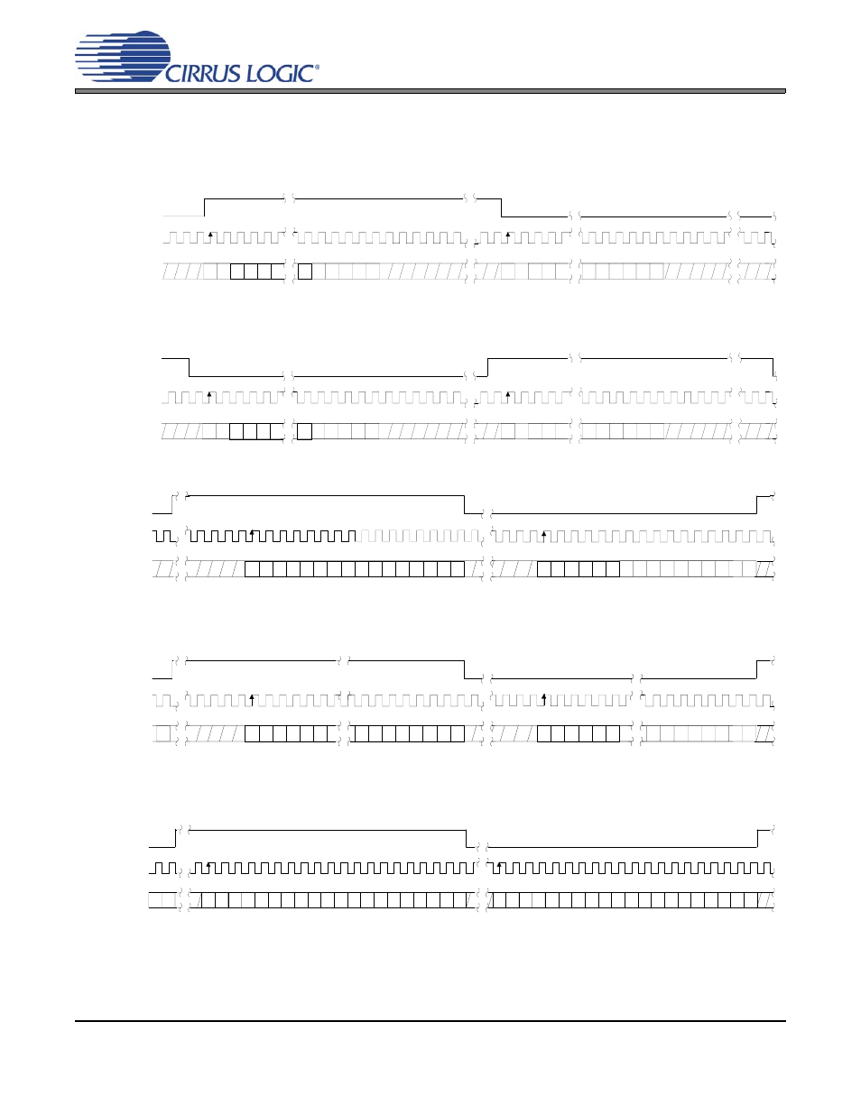 3 digital interface formats, Figure 9. format 1 - i·s up to 24-bit data, Figure 10. format 2 - right-justified 16-bit data | Figure 11. format 3 - right-justified 24-bit data, Figure 12. format 4 - right-justified 20-bit data, Cs4365, Figure 9. format 1 - i²s up to 24-bit data | Cirrus Logic CS4365 User Manual | Page 23 / 52