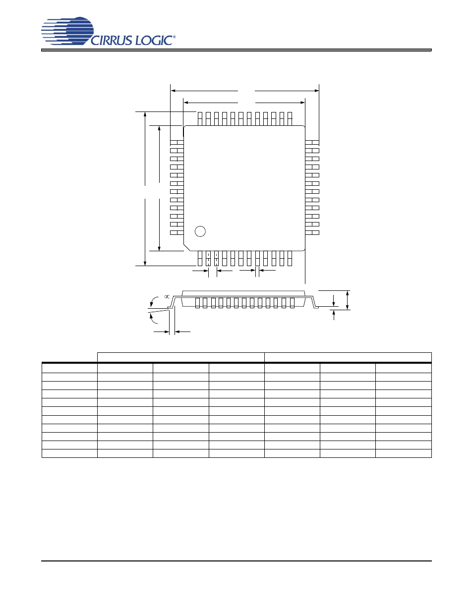 Package dimensions, 48l lqfp package drawing | Cirrus Logic CS4365 User Manual | Page 50 / 52