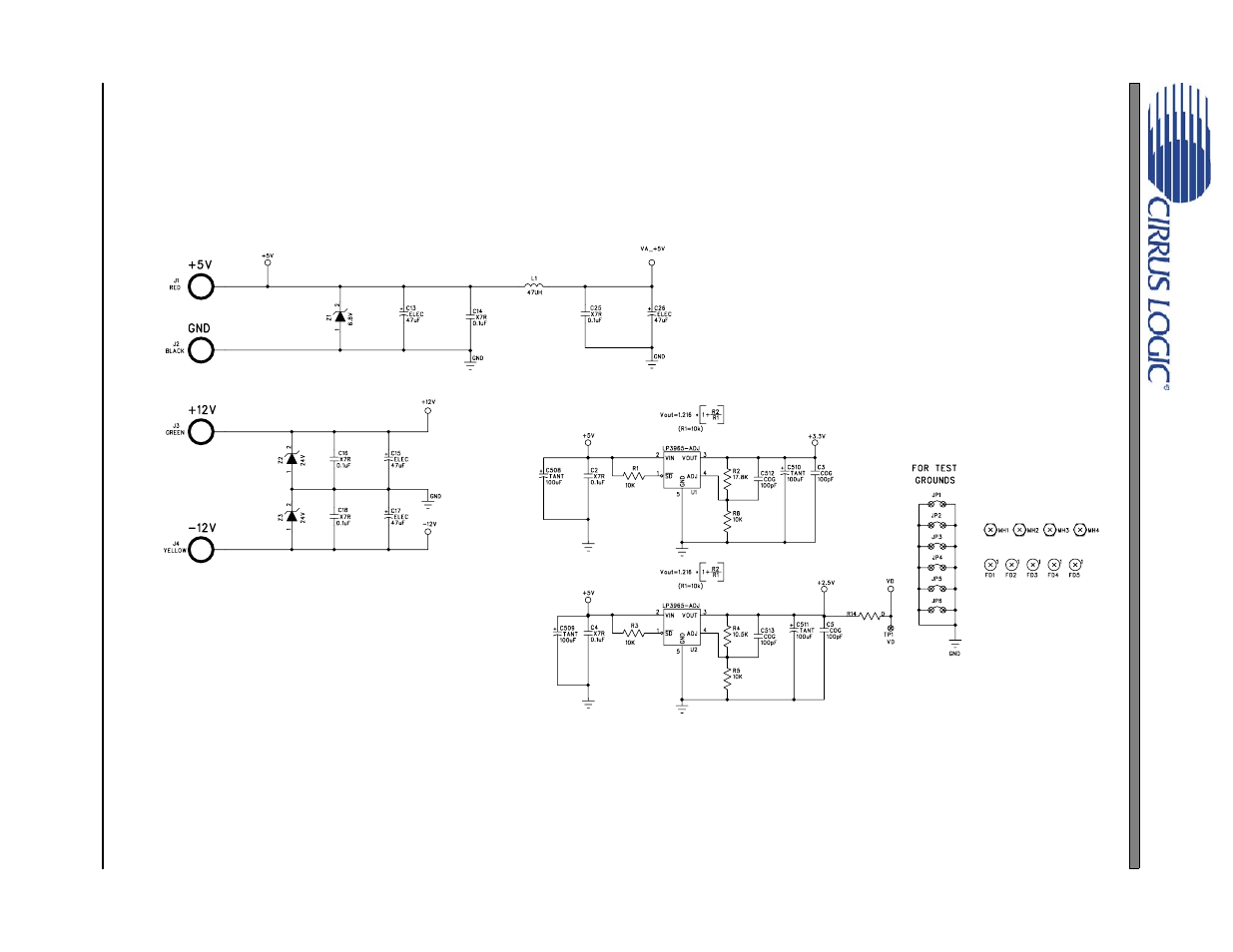 Figure 52. power inputs, Figure 52.power inputs, Each | Figure 52, Cdb4365 | Cirrus Logic CDB4365 User Manual | Page 26 / 30