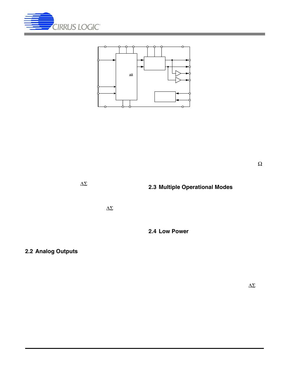 General description, 1 digital inputs, 2 analog outputs | 3 multiple operational modes, 4 low power, Figure 4. cs4373a block diagram, Cs4373a | Cirrus Logic CS4373A User Manual | Page 16 / 34