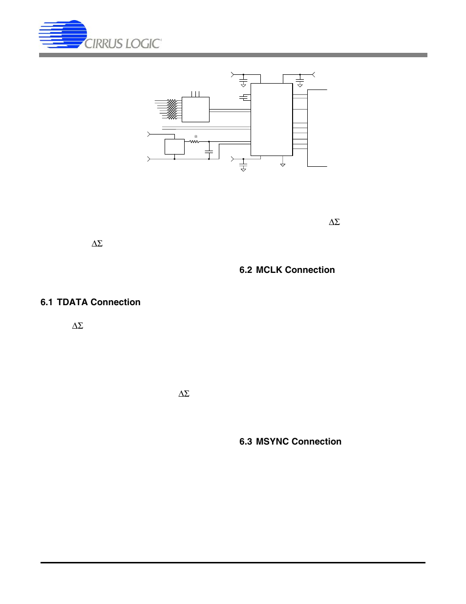 Digital inputs, 1 tdata connection, 2 mclk connection | 3 msync connection, Figure 11. digital inputs, Cs4373a, For mea | Cirrus Logic CS4373A User Manual | Page 22 / 34