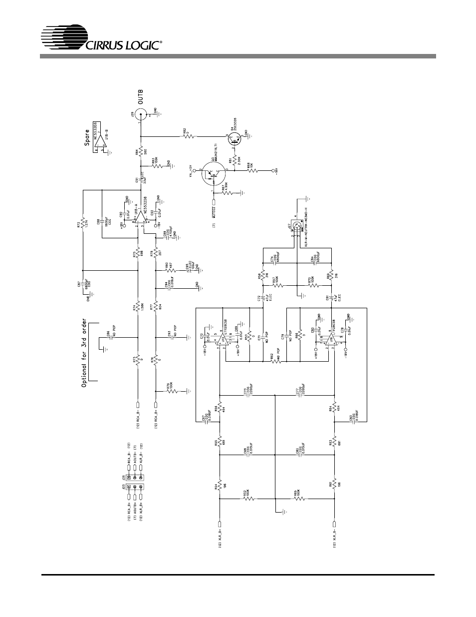 Figure 7. channel b outputs and mute, Cdb4398 | Cirrus Logic CDB4398 User Manual | Page 12 / 18