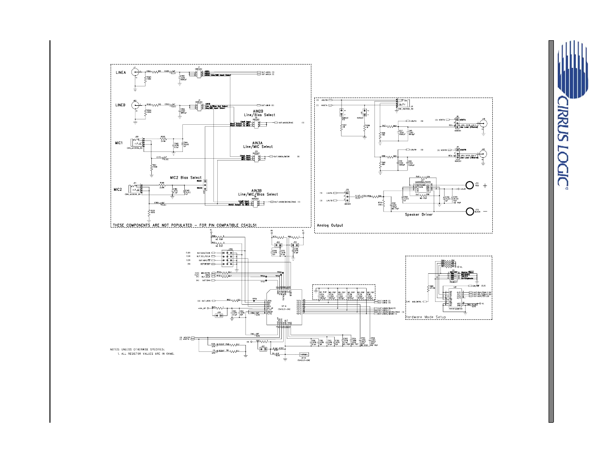 Cs43l21 schematics, Figures 10, Ed in | Cirrus Logic CDB43L21 User Manual | Page 16 / 25