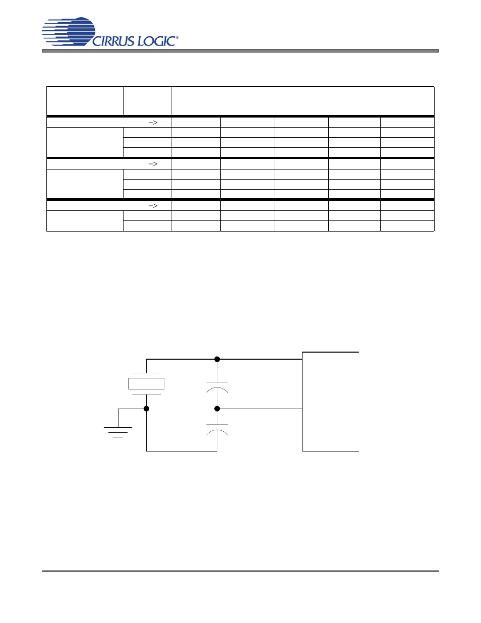 1 fsin domain clocking, Table 1. common dai_mclk frequencies, 2 fsout domain clocking | Figure 14. fundamental mode crystal configuration, 1 fsin domain clocking 4.3.2 fsout domain clocking, Figure 14.fundamental mode crystal configuration | Cirrus Logic CS44600 User Manual | Page 24 / 76