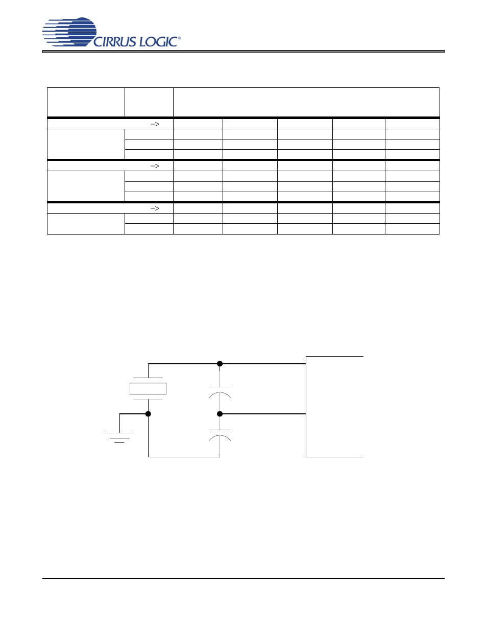 1 fsin domain clocking, Table 1. common dai_mclk frequencies, 2 fsout domain clocking | Figure 14. fundamental mode crystal configuration, 1 fsin domain clocking 4.3.2 fsout domain clocking, Figure 14.fundamental mode crystal configuration | Cirrus Logic CS44800 User Manual | Page 25 / 80