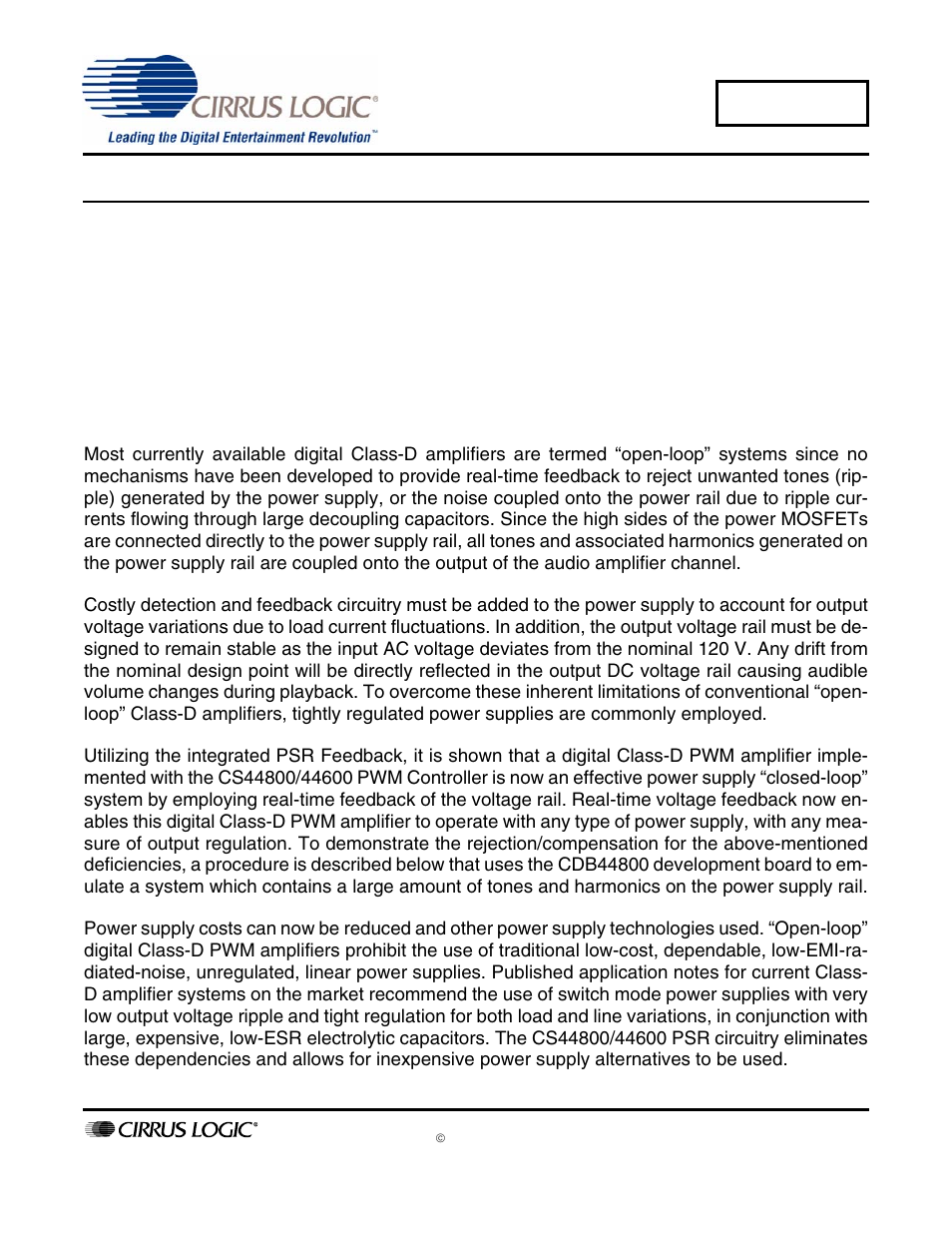 Cirrus Logic AN257 User Manual | 7 pages