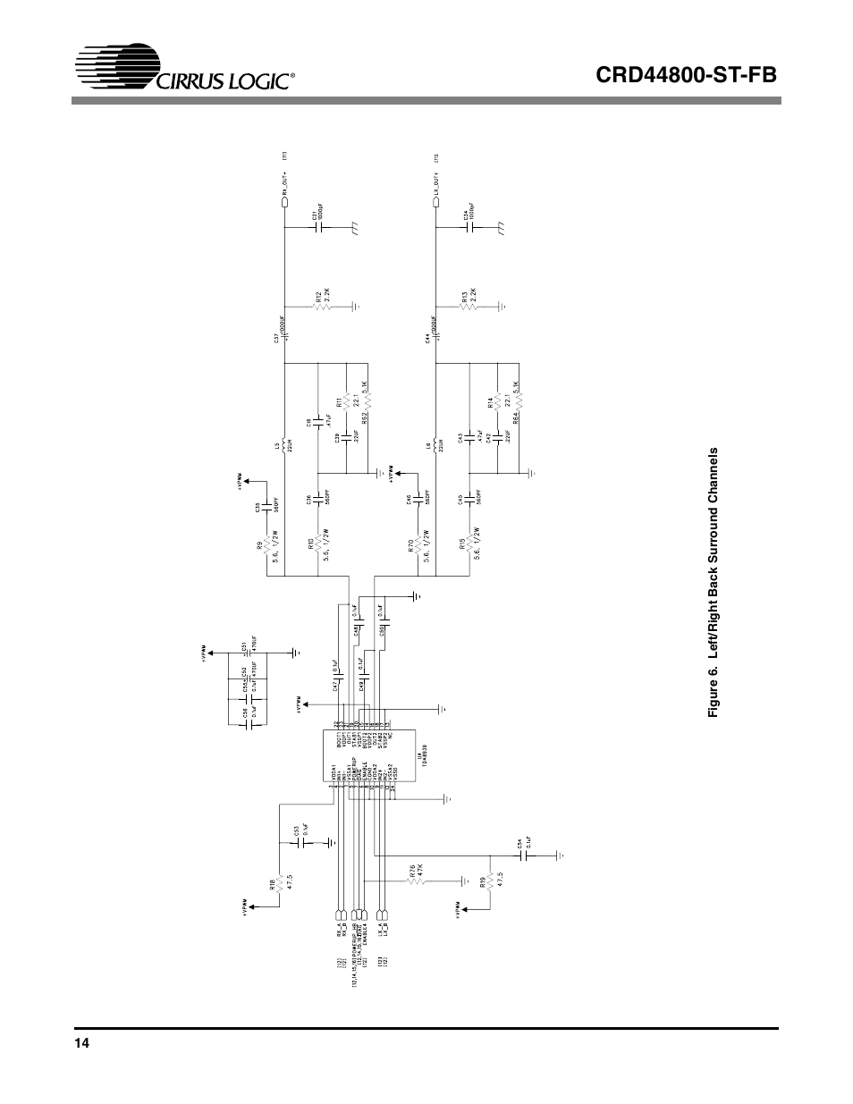 Figure 6. left/right back surround channels | Cirrus Logic CRD44800-ST-FB User Manual | Page 14 / 28