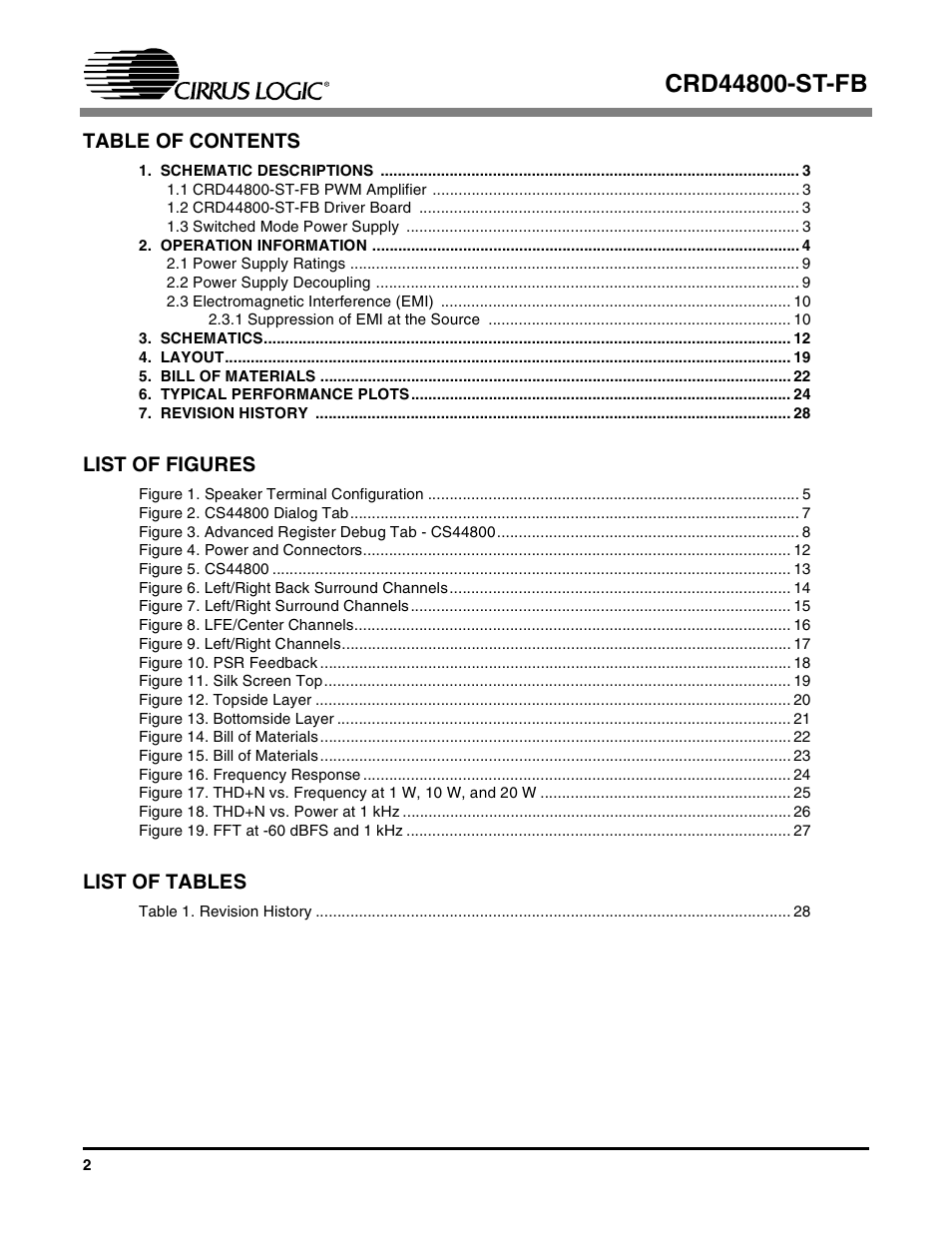 Cirrus Logic CRD44800-ST-FB User Manual | Page 2 / 28