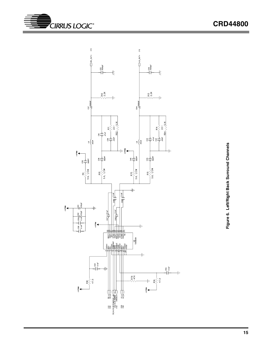 Figure 6. left/right back surround channels | Cirrus Logic CRD44800 User Manual | Page 15 / 29