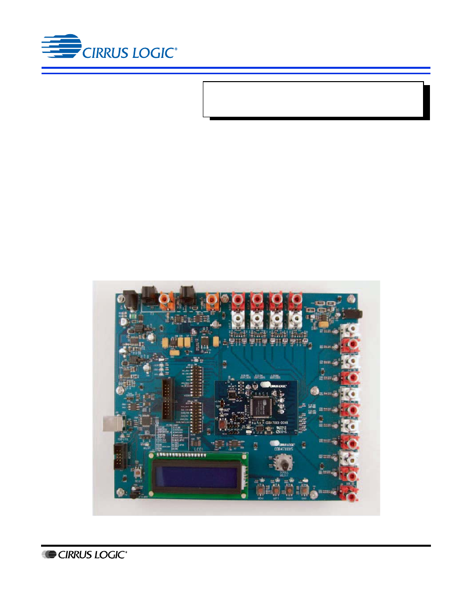 Cirrus Logic CDB470xx User Manual | 87 pages