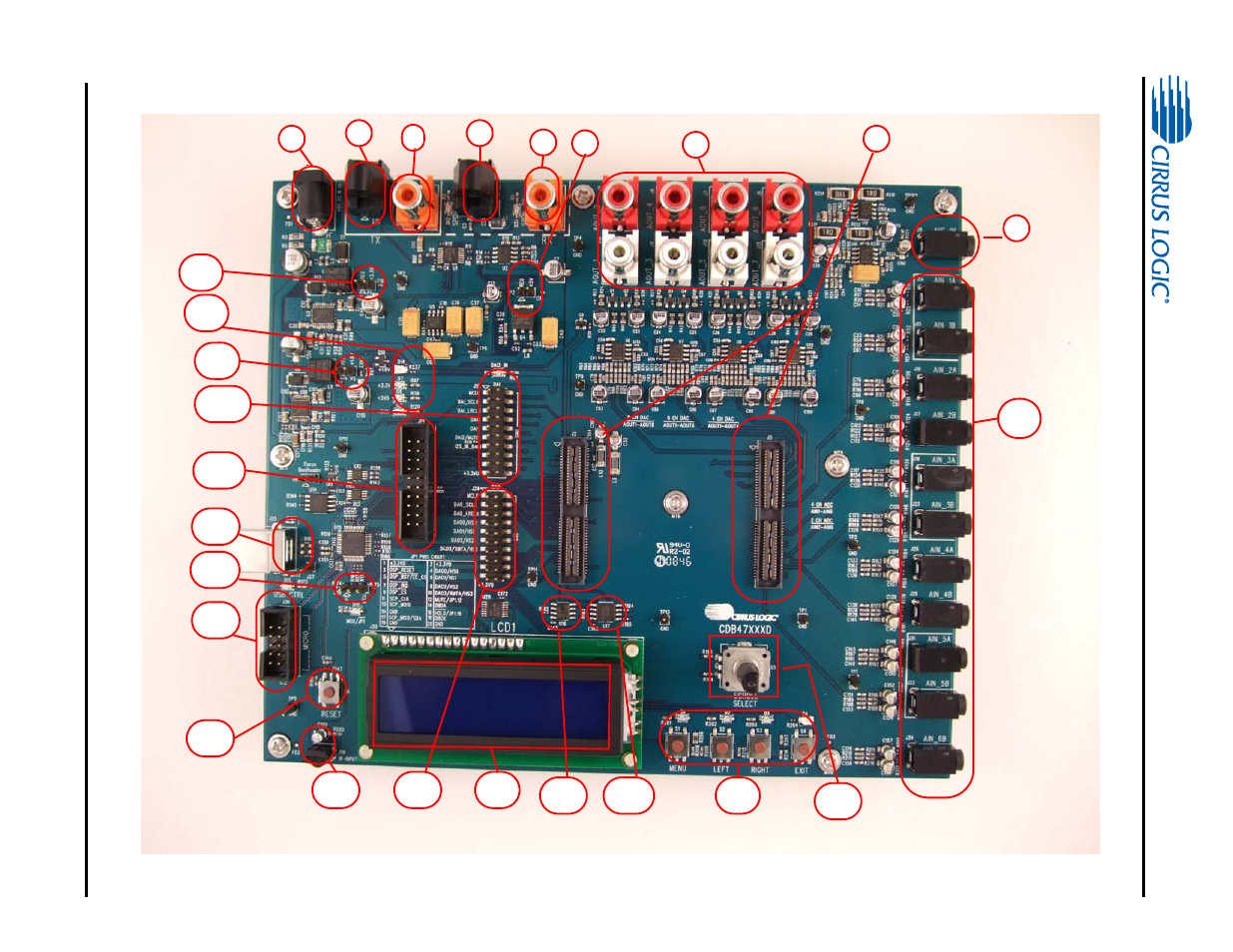 Figure 2-3. cdb47xxxd (differential) top view -5, Figure 2-3 | Cirrus Logic CDB470xx User Manual | Page 30 / 87
