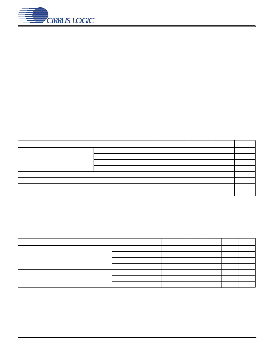 3 pads, 4 application code security, 5 characteristics and specifications | 1 absolute maximum ratings, 2 recommended operations conditions, 3 digital dc characteristics, 3 pads -9, 4 application code security -9, 5 characteristics and specifications -9 | Cirrus Logic CS485xx User Manual | Page 9 / 23