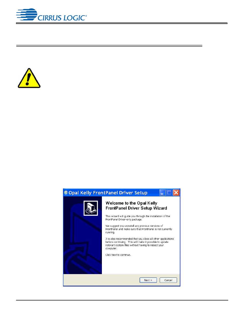 1 introduction, 1 installing the evaluation kit software, 1 introduction -1 | 1 installing the evaluation kit software -1, Figure 2-1. cdb usb master driver setup -2 | Cirrus Logic CDB48500-USB User Manual | Page 10 / 47