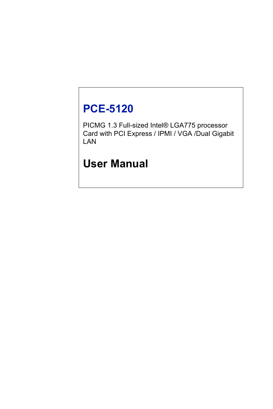 Advantech PCE-5120 User Manual | 122 pages