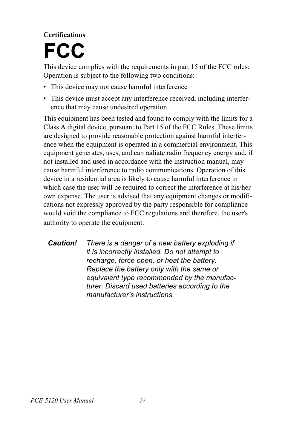 Advantech PCE-5120 User Manual | Page 4 / 122