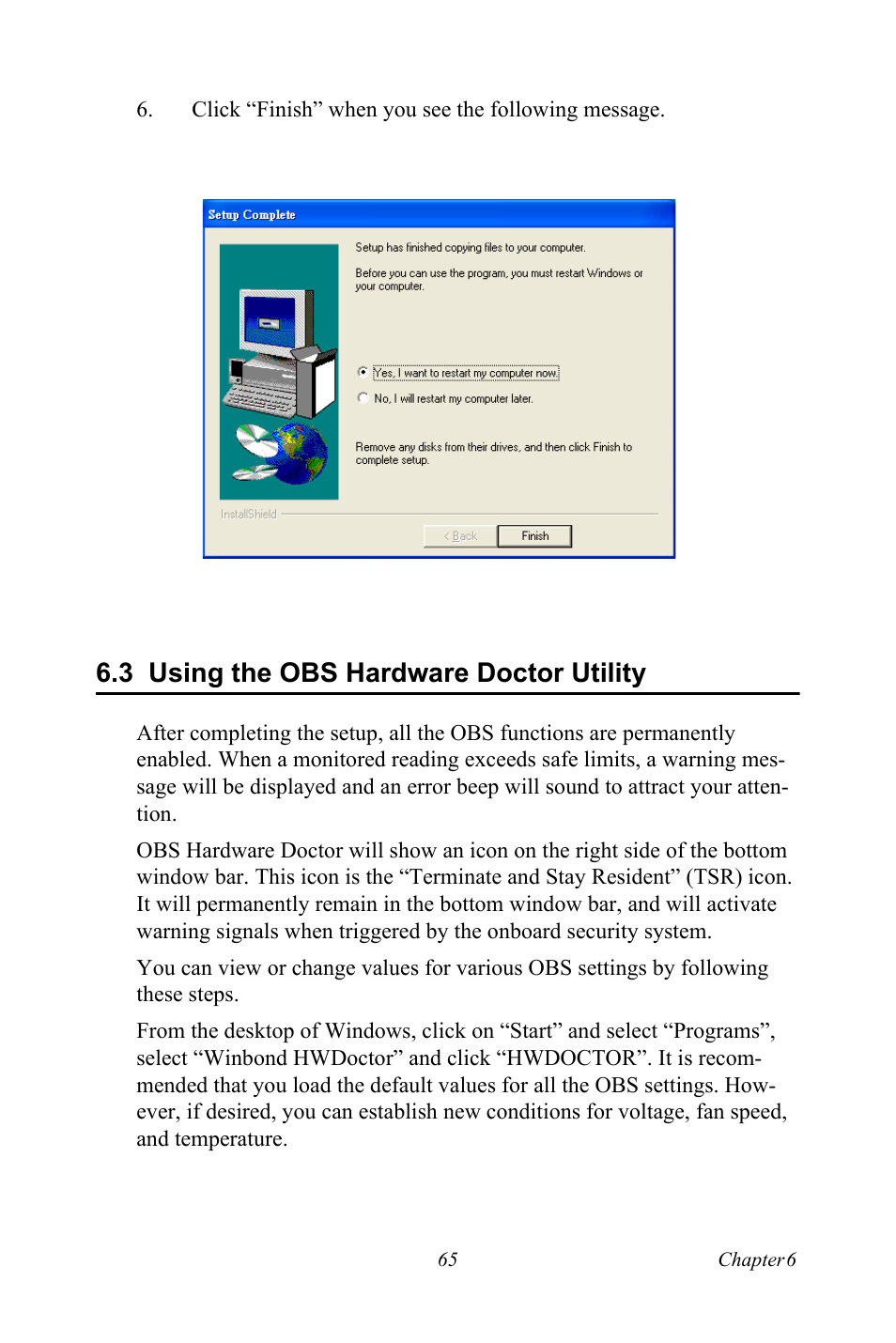 3 using the obs hardware doctor utility, Using the obs hardware doctor utility | Advantech PCE-5120 User Manual | Page 81 / 122