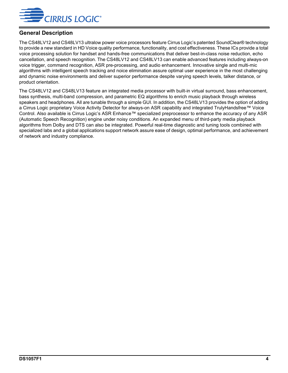 Cirrus Logic CS48LV13 User Manual | Page 4 / 26