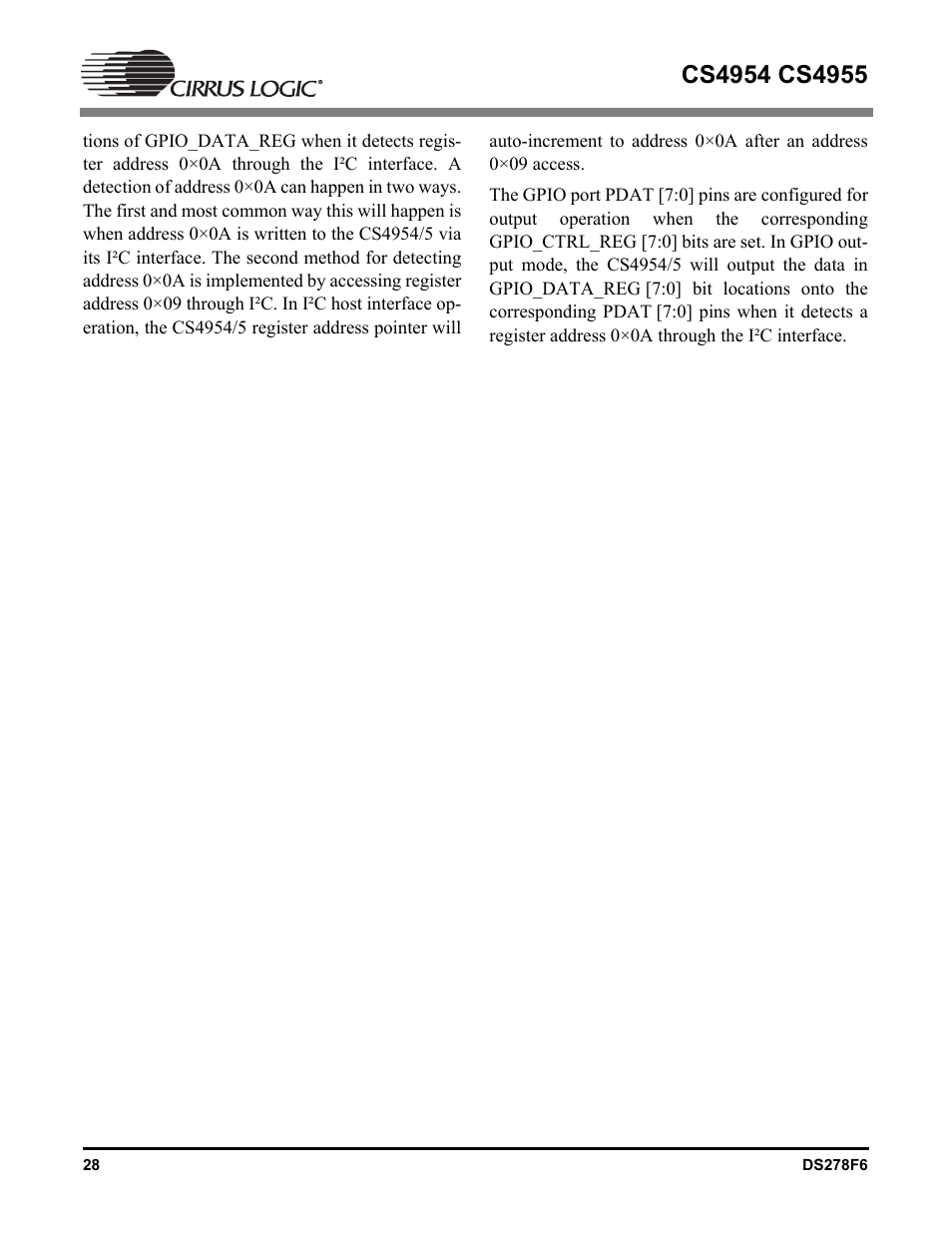 Cirrus Logic CS4955 User Manual | Page 28 / 60