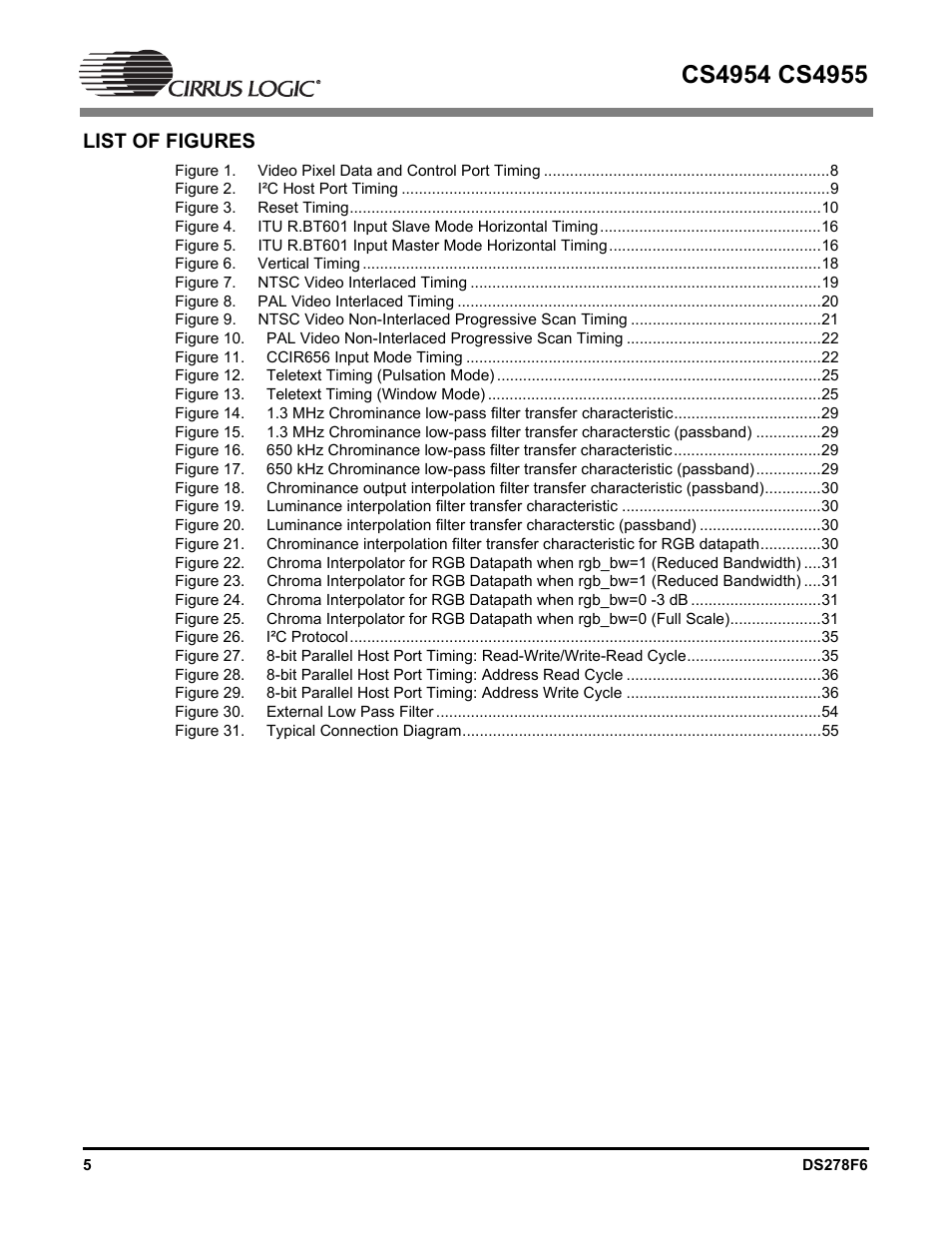 Cirrus Logic CS4955 User Manual | Page 5 / 60