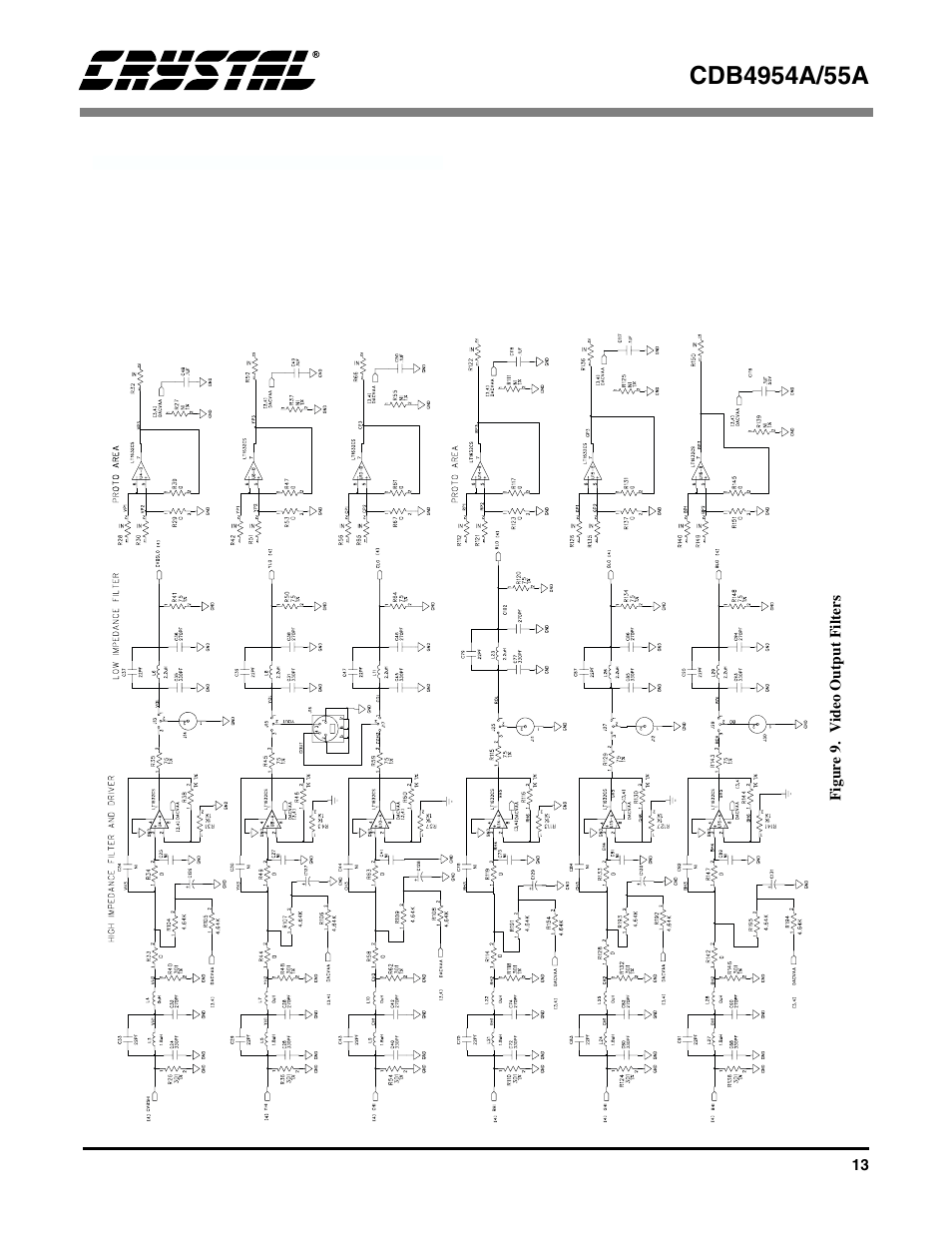 Figure 9. video output filters, Figure 9 | Cirrus Logic CDB4955A User Manual | Page 13 / 20
