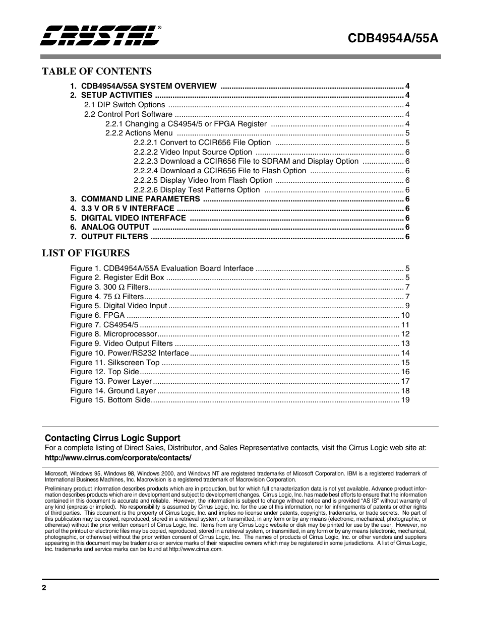 Cirrus Logic CDB4955A User Manual | Page 2 / 20