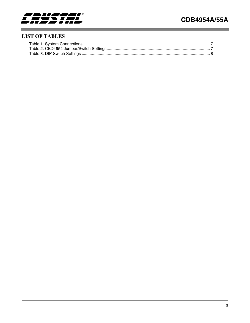 Cirrus Logic CDB4955A User Manual | Page 3 / 20