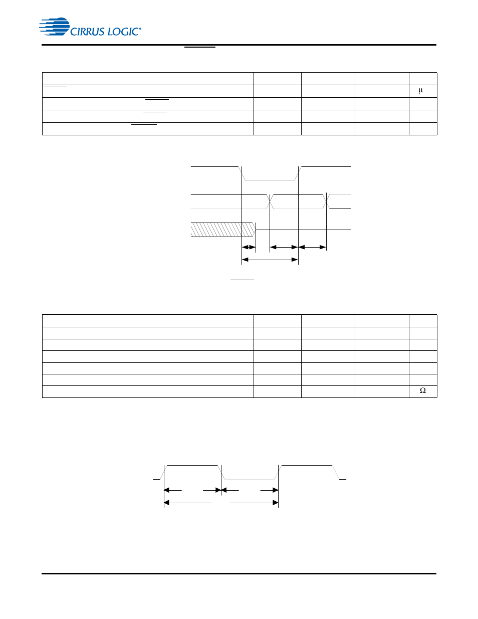 7 switching characteristics-reset, 8 switching characteristics - xti, Figure 1. reset timing figure 2. xti timing | 7 switching characteristics—reset, 8 switching characteristics — xti | Cirrus Logic CS4953xx User Manual | Page 12 / 37