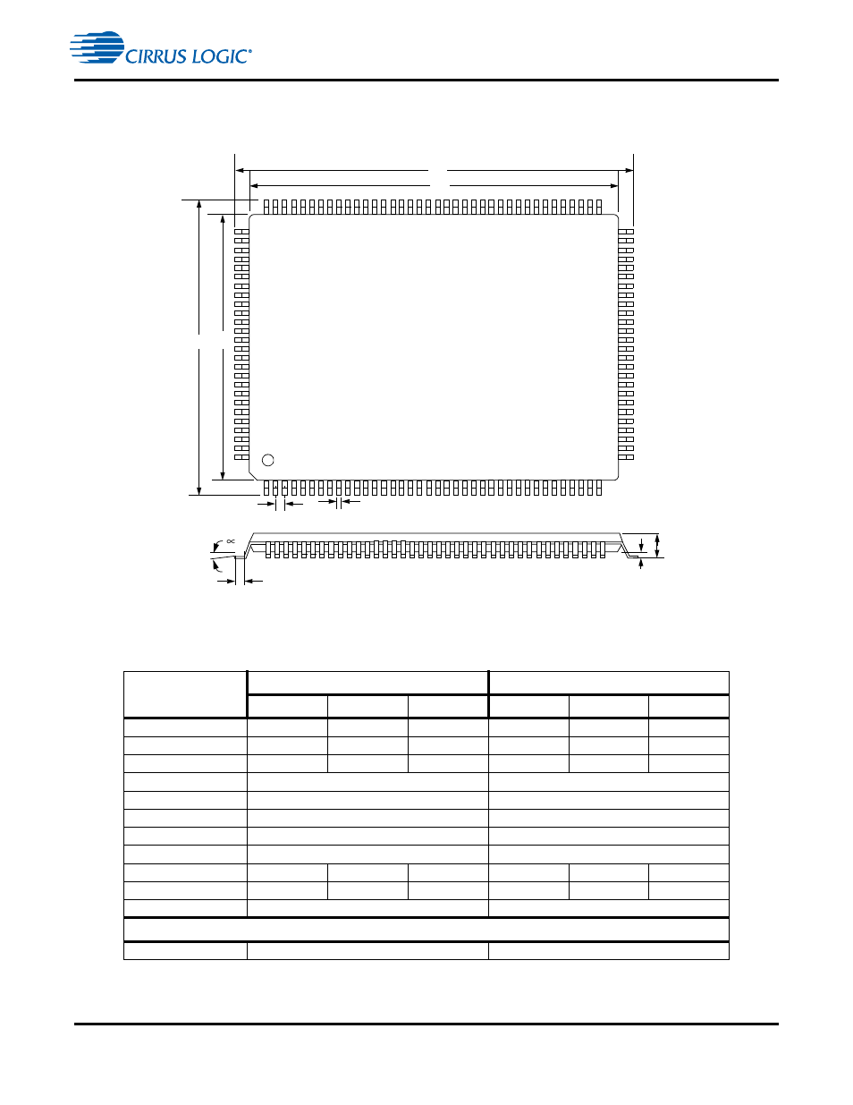 9 package mechanical drawings, 1 128-pin lqfp package drawing, Figure 22. 128-pin lqfp package drawing | Table 7. 128-pin lqfp package characteristics | Cirrus Logic CS4953xx User Manual | Page 33 / 37