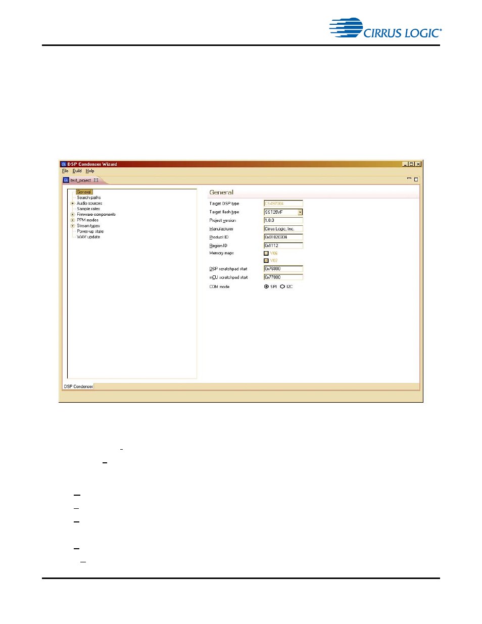 3 elements of a project, 3 elements of a project -4, 1 general page | Cirrus Logic CS4970x4 User Manual | Page 114 / 162
