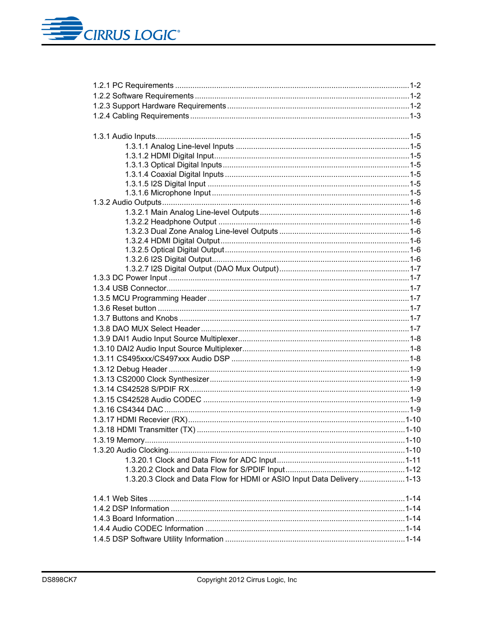 Cirrus Logic CK4970x4 User Manual | Page 3 / 63