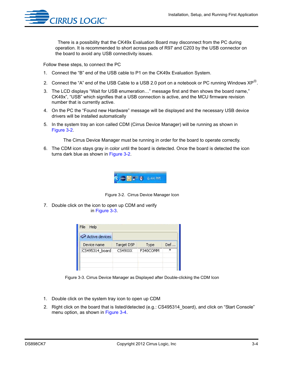 3 connecting to a pc, 3 connecting to a pc -4 | Cirrus Logic CK4970x4 User Manual | Page 31 / 63